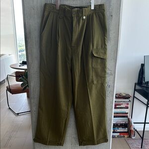 Men's Classic Olive Cargo Trousers